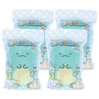 Sumikkogurashi 角落生物 沐浴海綿, 蜥蜴, 1入, 4個