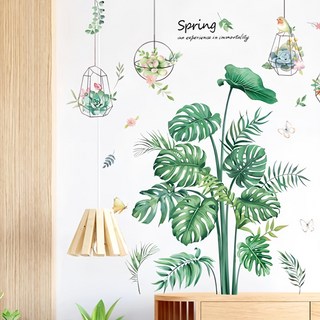 半島良品 DIY無痕壁貼墻貼, 龜背葉