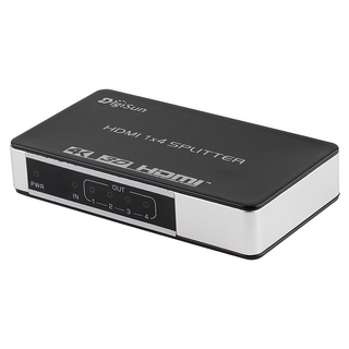 DigiSun 得揚 VH714Z 4K2K HDMI 一入四出影音分配器 支援UHD 4K2K和FHD 1080P電視訊號, 1台