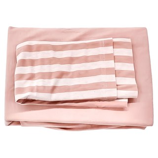 DPILLOW 抗敏抗菌除臭針織寶寶床單 + 枕套, 1組, 粉紅色