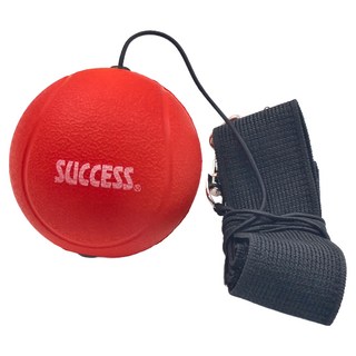 SUCCESS 成功 拳擊反應訓練球, 直徑7.5cm 適用頭圍48~60cm, 紅色 + 黑色, 1個