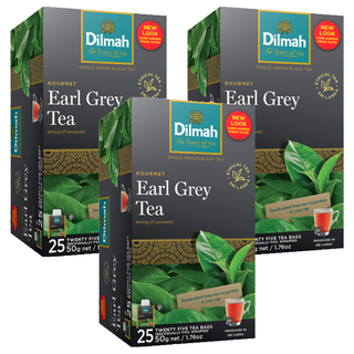 Dilmah 帝瑪 伯爵紅茶，百分之百純錫蘭茶，微妙平衡的醇厚風味, 2g, 25包, 3盒