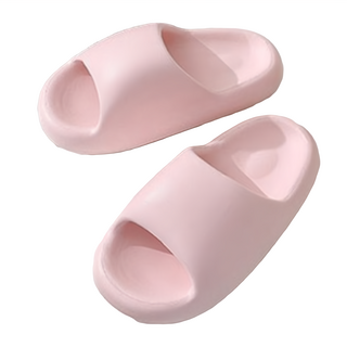 bebehome 元氣滿滿小胖饅頭 氣墊拖鞋 流行圓頭厚底EVA拖鞋 38/39碼, 櫻花粉