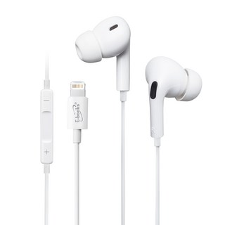 E-books SS42 Lightning入耳式線控耳機，內建麥克風 免持接聽, E-EPA247, 白色