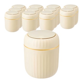 i LIFE 韓系彈蓋桌面迷你垃圾桶 12個, 1層, 黃色