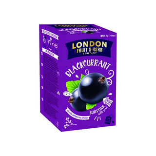 LONDON F&H 芙賀茶 黑醋栗莓果茶, 純天然無咖啡因，歐洲花草茶領導品牌, 2g, 20包, 1盒