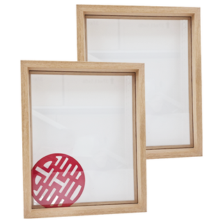 A-ONE 匯旺 長方形雙層玻璃相框, Wood, 2個