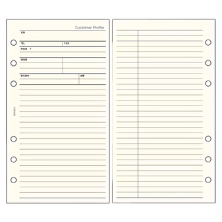 Raymay 藤井 Davinci 聖書客戶情報資料內頁, 米色, 148 x 210 mm, 1本