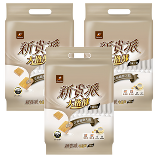 77 新貴派 大格酥餅乾 芝麻豆奶, 無香料 無色素 無防腐劑, 324g, 3袋