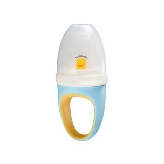 PiYOPiYO 黃色小鴨 副食品咬咬棒, 適用四個月以上，人體工學設計，利於抓握、啃咬, 藍色, 1個