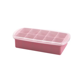 melii 副食品矽膠冷凍盒 可冷凍、可加熱 材質柔軟方便取出 可重複使用, 粉色, 600ml, 1入