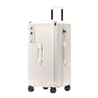 大容量行李箱 萬向輪拉桿 密碼鎖 28吋 皓月白