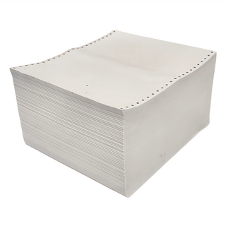 RINGCOM 倫特 電腦連續報表紙 1P 全頁 雙切 9.5 x 11cm 白色, 20張