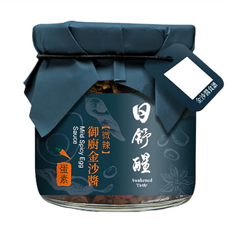 日舒醒 金沙醬, 放牧鴨蛋製作, 可拌飯拌麵拌菜, 無色素 無防腐劑 無人工香料, 150g, 1罐