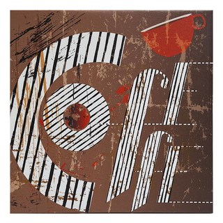 24mama 掛畫 單聯式 無框畫 抽象咖啡, 50 x 50cm