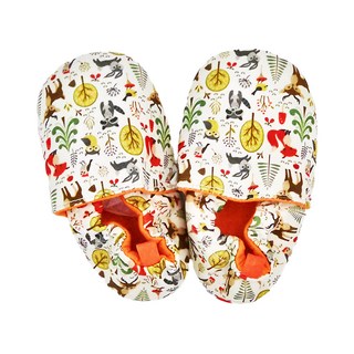 歐美手工防滑嬰兒學步鞋 材質：棉＋PVC, 森林動物 多色, 15cm, 防滑學步鞋 森林動物 多色