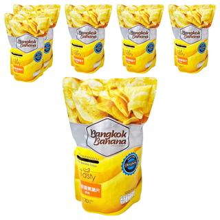 Bangkok Banana 曼谷香蕉脆片 原味, 70g, 6包