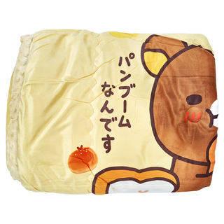 BUHO 布歐 泡泡暖絨被 Rilakkuma拉拉熊 揪愛吃吐司 兒童款, 100 x 120cm