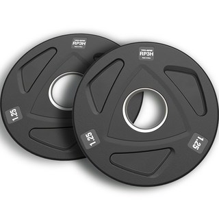 TRAHERE RP3H 橡膠槓片, 黑色, 1.25kg, 2個