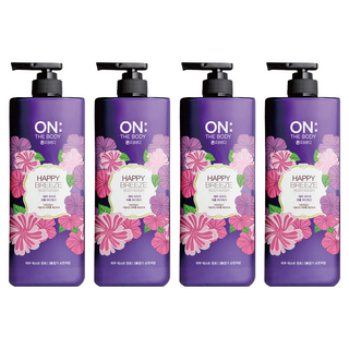 ON THE BODY 香水沐浴精 快樂微風 玫瑰及鳶尾花 持久香氛, 900g, 4瓶