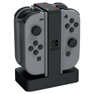 PowerA Joy-Con 4合1手把充電座, 1501406-02, 黑色, 1個
