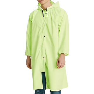超輕量風衣式時尚風雨衣 450g, 黃綠色, S