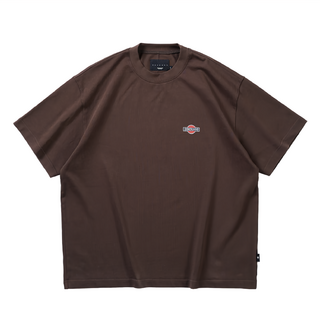 BOHRHOO 做舊霓虹印花短袖 XXL, 棕