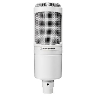 audio-technica 鐵三角 心形指向性電容型麥克風 原廠保固, AT2020-CWH, 白色