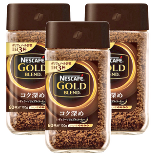 NESCAFE 雀巢咖啡 金牌咖啡 深焙風味, 120g, 1入, 3罐