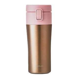 LocknLock 樂扣樂扣 樂活一鍵式彈跳蓋保溫杯 LHC3280RED RED-CN-8, 粉色, 360ml, 1個