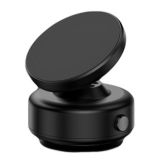 電動真空吸附手機支架, 黑色, 1.5kg強力磁吸, 360°旋轉, 1個
