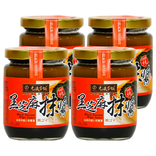 元歲本舖 黑芝麻抹醬 嚴選特級黑芝麻 天然無添加 富含芝麻素等多種營養, 250g, 250ml, 4罐