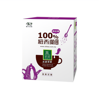 歐可茶葉 控糖系列 真奶茶 紫薯拿鐵, 嚴選台灣紫心地瓜, 搭配頂級紐西蘭奶粉, 甜度可自行調整, 26g, 8包, 1盒