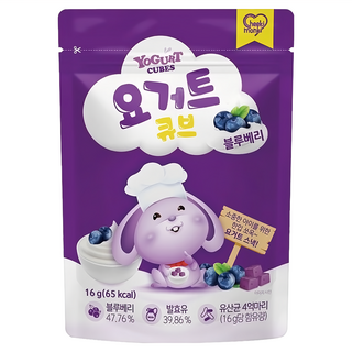 Cheeki monki 萌寶寶 優格餅, 藍莓, 16g, 1包