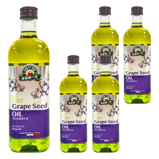 得意的一天 100%純葡萄籽油，油質清爽不油膩, 1L, 5瓶