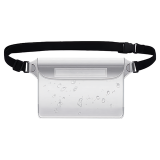 AHOYE 大容量三層密封手機 Set 2入組 PVC材質 尺寸25*22*0.5cm 防水腰包, 透明色, 1組