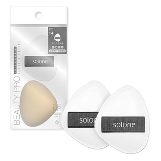 Solone 台灣公司貨 彈力訂製舒芙蕾海綿/原石手指撲, 膚色, 1包