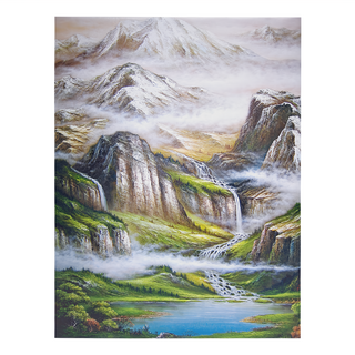 單聯式直幅山水 - 壯麗山水壁掛裝飾 提升居家品味, 80 x 60cm, 無框