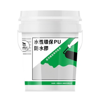 KINGCAT 貓王油漆 水性環保PU防水膠, K1-614 灰色, 屋頂牆面專用面漆, 5加侖, 18.92L, 1桶