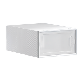 JOSIC 莫蘭迪色側開門鞋盒, 透明色, 4個