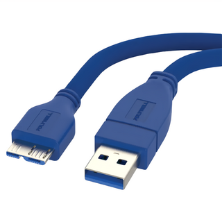 POLYWELL 寶利威爾 USB3.0 Type-A公對Micro-B公傳輸線 PW15-W45-T020, 200cm, 藍色, 1條