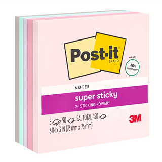 3M Post-it 利貼 狠黏便條紙紙磚, 654-5SSWP, 450張, 1個
