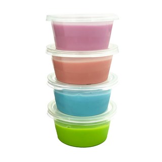 Q-doh 超柔軟有機矽膠黏土馬卡龍四色組, 粉色 + 橘色 + 藍色 + 綠色, 1組