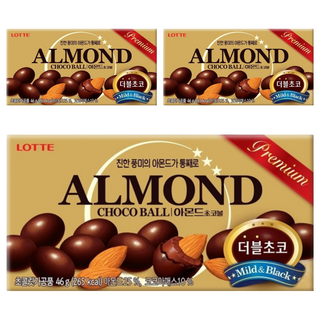 LOTTE 樂天 杏仁可可球, 46g, 3盒