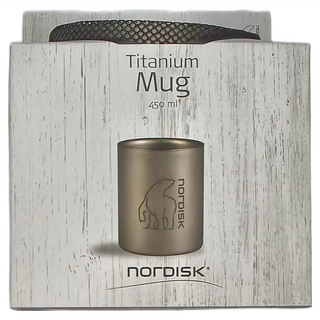 norDISK 雙層鈦杯-450 鈦金屬材質 10*8cm, 鐵灰色, 1個