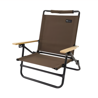 LOGOS G/B高背爐邊椅 帶木質扶手, 1個, 棕色