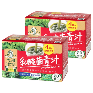 九州 Green Farm 盛花園 日本原裝進口乳酸菌青汁 Set 20包 含4種九州產野菜, 3g, 2盒