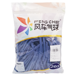 风车气球 260長條氣球 多種可愛造型可選 橡膠/乳膠材質, 霧霾藍色, 1包