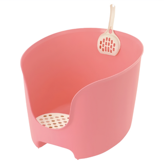 Richell 利其爾 拉普蕾圍牆貓廁所, 可愛粉, 1個