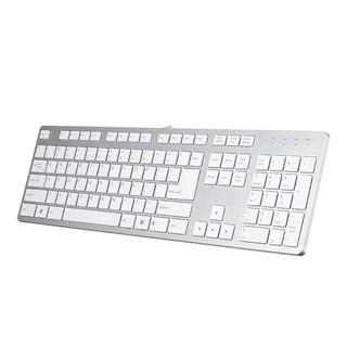 irocks 艾芮克 薄型剪刀腳鍵盤 原廠保固, 銀色, IRK01W